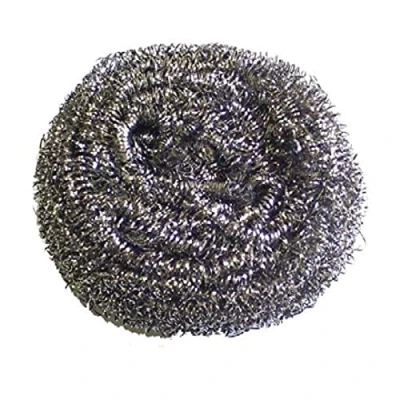 Image of Genware NEV 824 40 Sponge Scourer, Stainless Steel (Pack of 10)
