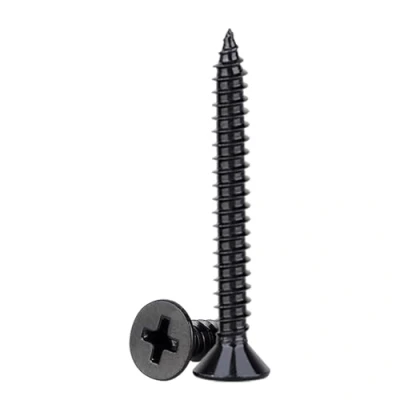 Image of M3 x 40mm Wood Screws, Flat Head Screws for Wood, Carbon Steel Black Small Screw Furniture,Woodworking, DIY Model Fixing (100pcs)