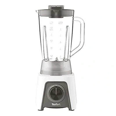 Image of Tefal BL2C01 Blendeo Blender 450 W Motor 1.5 Litre Capacity 2 Speeds + Pulse Function Duraforce Blades Suction Cups for Secure Stand White/Grey