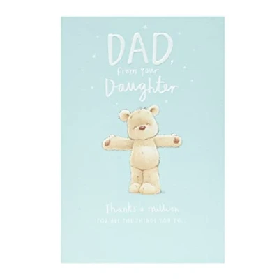 Image of UK Greetings Father&#039;s Day Card For Dad From Daughter With Envelope Adorable Teddy Design