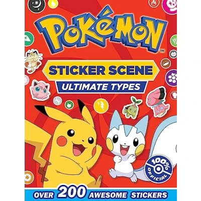 Image of POKÉMON ULTIMATE TYPES Sticker SCENE: Full Colour Illustrated Scene Activity Book for readers and Pokémon fans 6+