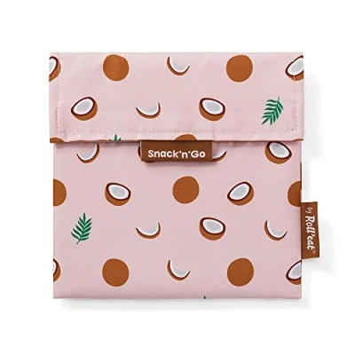 Image of Roll&#039;eat ® Reusable Snack Bag Kids Snacks Container Eco Friendly Food for Storage Holder Coconut Model Snack&#039;n&#039;Go Fruits