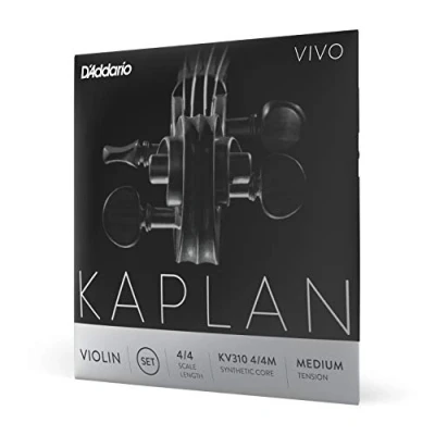 Image of D&#039;Addario Kaplan Vivo Violin Strings Full Set KV310 4/4M 4/4 Scale, Medium Tension