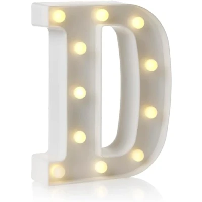 Image of anso LED Alphabet Letter &amp; Number Light Sign Decorations Lamp for Home Birthday Party Event Night Lights 22cm (D)