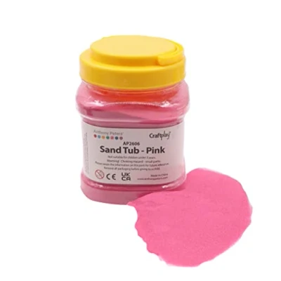 Image of Craftplay Coloured sand art 1 KG Tub Free flowing (Pink)