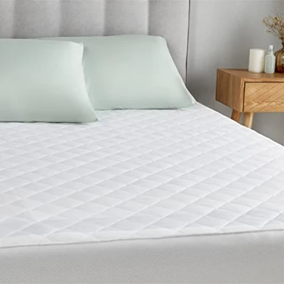 Image of Silentnight Anti Allergy Mattress Protector Cover Bed Pad Topper with Elasticated Straps Protecting Against Bacteria and Dust Mites Comfortable Machine Washable Single, White