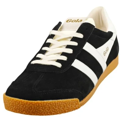 Image of Gola ELAN Mens Casual Trainers in Black White 10 UK