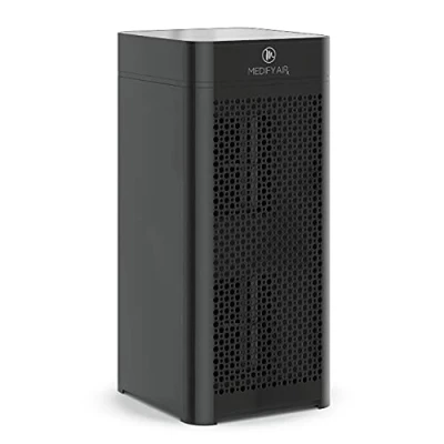 Image of Medify MA 40 Air Purifier with H13 True HEPA Filter 78 sq m Coverage for Allergens, Smoke, Smokers, Dust, Odors, Pollen, Pet Dander Quiet 99.9% Removal to 0.1 Microns Black, 1 Pack