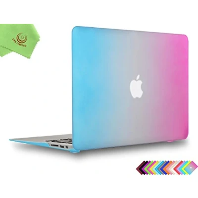 Image of UESWILL Smooth Touch Matte Hard Shell Case Cover Compatible with MacBook Air 11 inch (Model: A1370/A1465) + Microfibre Cleaning Cloth, Rainbow