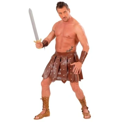 Image of Gladiator Skirt/Armbands Accessory for Fancy Dress