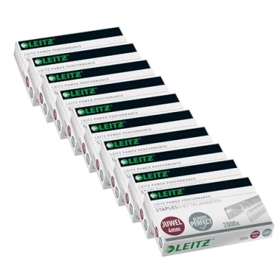 Image of Leitz Juwel 56400000 Staples 4 mm Galvanised Pack of 10 x Box 2000