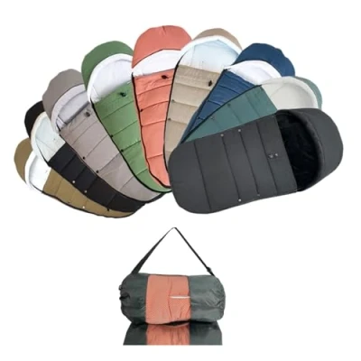 Image of Brogtorl Universal Pushchairs Footmuff, Soft Lining &amp; Fabric Compatible with Babyzen YOYO Includes Carry Bag Machine Washable (Ginger)