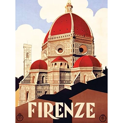 Image of Piddix Firenze Canvas Print, Multi Colour, 30 x 40 cm