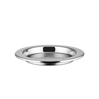 Image of Alessi Bottle Coaster in Steel Mat with Mirror Polished Edge, Set of 2