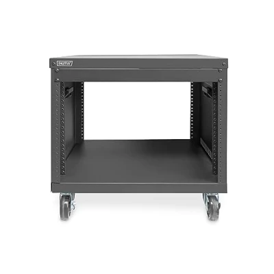 Image of DIGITUS DN 48000 audio rack 19 inch 8U Universal device For video accessories Unassembled Max. load 136 kg With casters Black