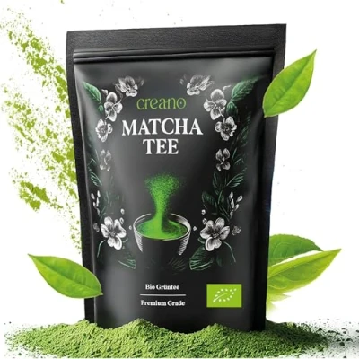 Image of Creano Organic Matcha Tea 100 g, Premium Quality, Ideal for Drinking, Green Latte, Smoothies, Bubble