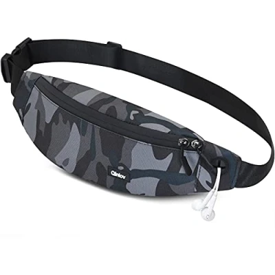Image of Waterproof Bumbags Running Belt Ligthweight Pouch Waist Packs Breathale Cycling Bum Bag Hiking Travel Dog wolking for Women Men Ladies Boys (CamoBlack)