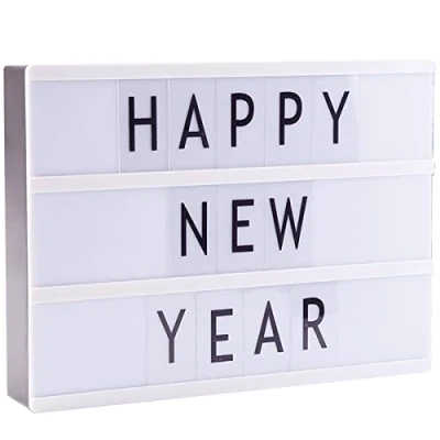 Image of My Cinema Lightbox Light Box Sign, A4 Size Free Combination with Letters, Numbers, and Symbols, 3 Modes Pure White LED Light, Color Change, Freeze Letter Storage