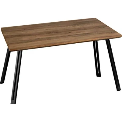 Image of Seconique Quebec Straight Edge Dining Table in Medium Oak Effect