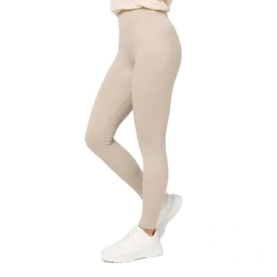 Image of Nur Die Women&#039;s Leggings in RIPP Optik Relax &amp; Go High Waist Blickdicht Ribbed mit Komfortbund, Taupe, L