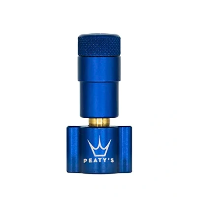Image of Peaty&#039;s CO2 Tyre Inflator Head Only Unique Compact Straight Line Design for Maximum Airflow &amp; Rapid Inflation, Presta Valve Compatible Bike Tire Pump Mountain, Road Gravel Bikes Navy