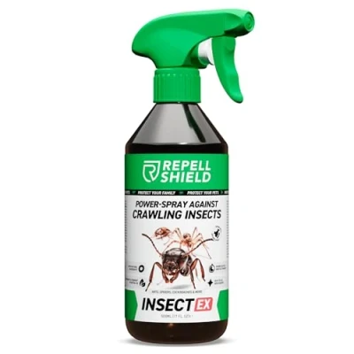 Image of RepellShield Crawling Insect Repellent Spray Natural Peppermint Oil, Pet Safe, Non Staining Pest Control for Spiders, Ants &amp; Cockroaches, Versatile Indoors Outdoors, Responsible Eradication, 500ml