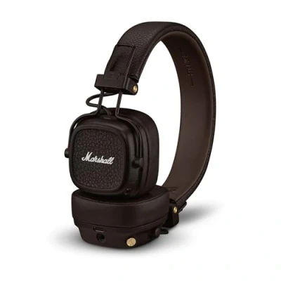 Image of MARSHALL Major V Wireless Bluetooth Headphones Brown, Brown