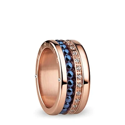 Image of BERING Exchangeable Ring Combination for Women in Rose Gold and Black with the Distinctive Twist Change System, Yangtze
