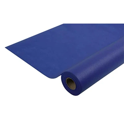Image of Disposable spun bound nonwoven tablecloth Roll 10 M long X 1.20 wide Tear proof, water repellent and wipe able material Navy blue
