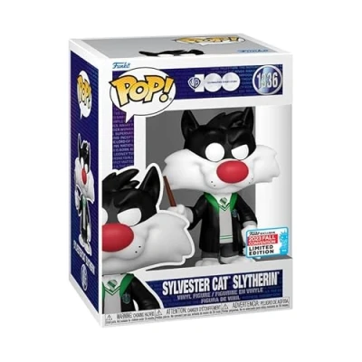 Image of Funko Sylvester Cat Slytherin #1336 Pop! Looney Toons NYCC 2023 Stickered Convention Exclusive
