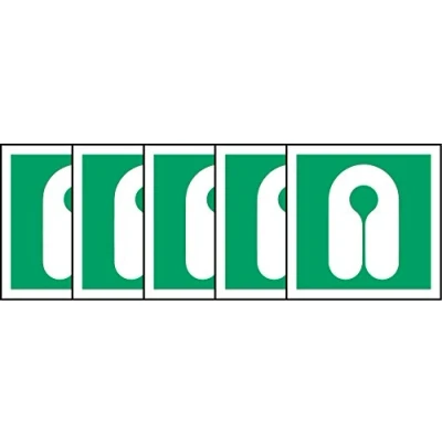 Image of ISO Safety Label Sign International Lifejacket Symbol Self Adhesive Sticker 100mm x (Pack of 5 Stickers)