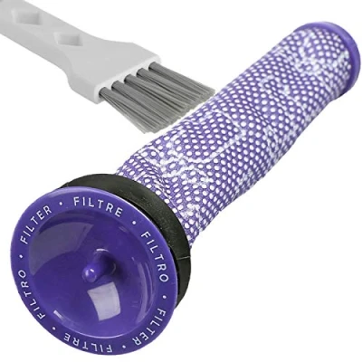 Image of Qualtex Washable Pre Motor Filter for Dyson DC58 DC59 V6 V8 Animal Handheld Vacuum and Bin Cleaning Brush