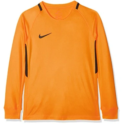 Image of Nike Children&#039;s Kids&#039; Park Iii Football Jersey Long Sleeved T shirt, Total Orange/Black/Black/(Black), XS UK