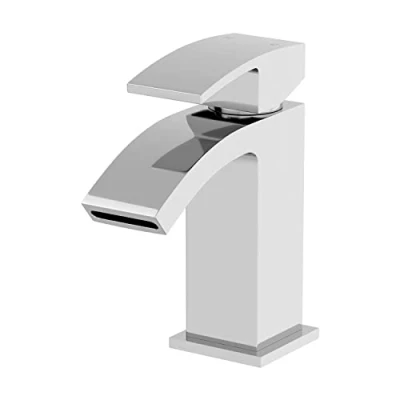 Image of Architeckt® Osmo Bathroom Basin Sink Mixer Tap Modern Mono Square Single Lever Handle Faucet for Sinks, Chrome