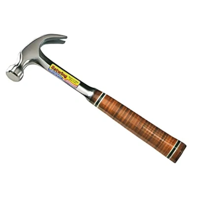 Image of Estwing ESTE24C Curved Claw Hammer Leather Grip 24oz, Silver