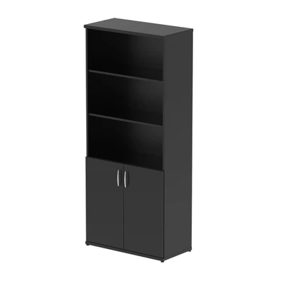 Image of Impulse 2000mm Open Shelves Cupboard Black