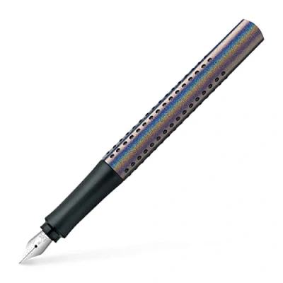 Image of Faber Castell Fountain pen Grip Edition Glam F nib, Silver colour (140843)