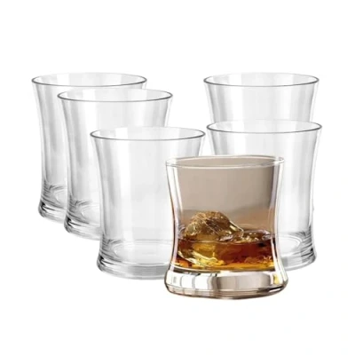 Image of HOMESHOPA Premium Plastic Tumbler 240ml (9oz), 6 Pack Unbreakable Clear Drinking Glasses, Sturdy &amp; Reusable Stackable Water Cups, Dishwasher Safe