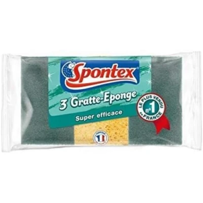 Image of Spontex Super efficient sponge scraper, 1 pack of 3