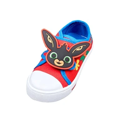 Image of Boys Girls Official Bing Bunny RED Canvas Pumps Trainers Shoes Kids UK Size 5 10 (Numeric_10)