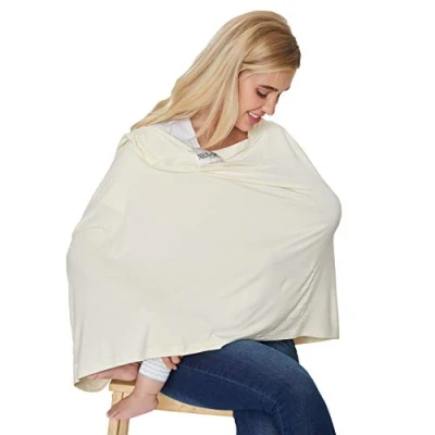 Image of NeoTech care Baby Nursing Cover Breastfeeding Scarf Soft Fabric Beige