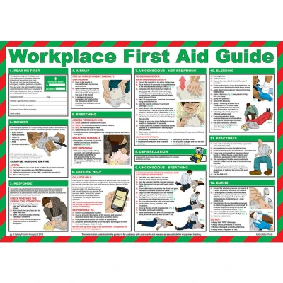 Image of Safety First Aid Group at Work Guide Poster Laminated (59 x 42 cm)