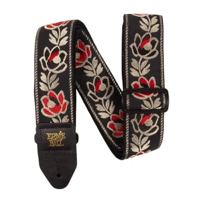 Image of Classic Jacquard Guitar Strap/Bass Strap Noble Rose