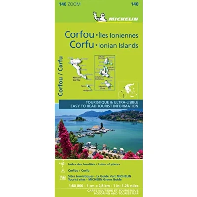 Image of Corfu &amp; the Ionian Islands Michelin Zoom Map 140: Maps (Michelin Maps)