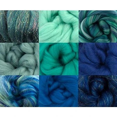 Image of Molten Designs Merino Wool Tops Ocean Pack of 9
