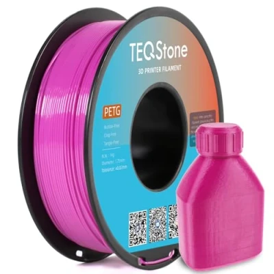Image of TEQStone PETG Filament 1.75 mm Pink 1 kg, Dimensional Accuracy +/ 0.02 Spool Clean Wrapped 3D Printer Vacuum Packaging