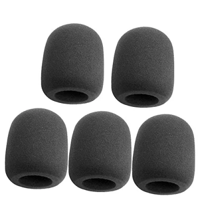 Image of Mintice 5 X Black Handheld Stage Microphone Windscreen Foam Mic Cover Karaoke DJ