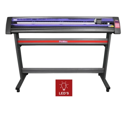 Image of 1350mm Vinyl Cutter PixMax with LED Light Guide, Cutting Plotter Machine, Built in Optical Eye Laser Guide Sign Sticker Label Biro pen component 3 Rollers included &amp; Aluminum Stand