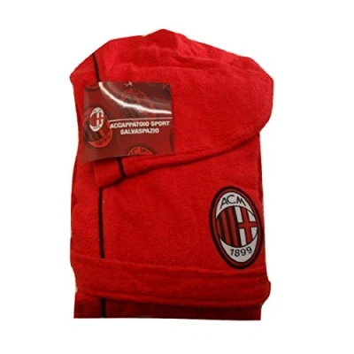 Image of Bathrobe MICROSPONGE Adult A.C. Milan XL