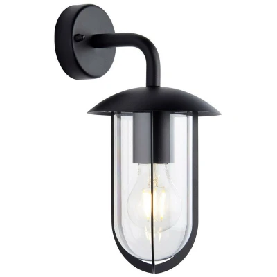 Image of Endon Quinn Modern Outdoor Wall Light Textured Black, IP44